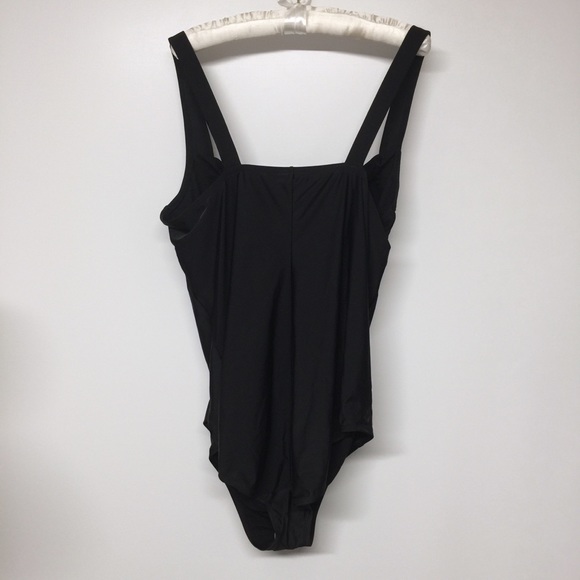 Merona 26W Black Twist Bust One piece Swimsuit - Picture 3 of 8